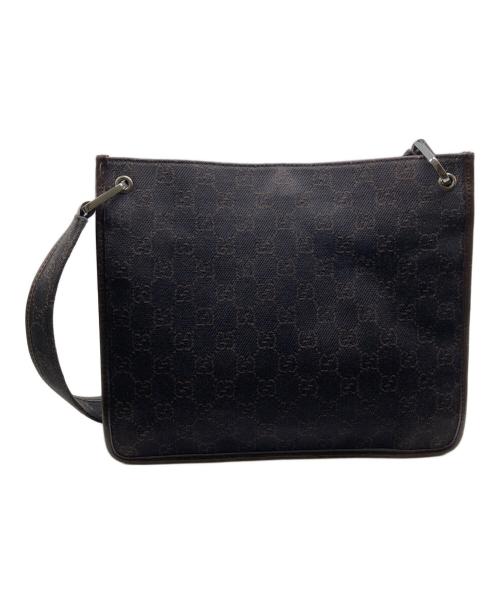 GUCCI（グッチ）GUCCI (グッチ) キャンバスショルダーバッグ ブラウンの古着・服飾アイテム