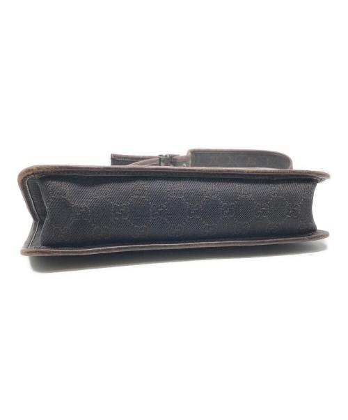 GUCCI（グッチ）GUCCI (グッチ) キャンバスショルダーバッグ ブラウンの古着・服飾アイテム