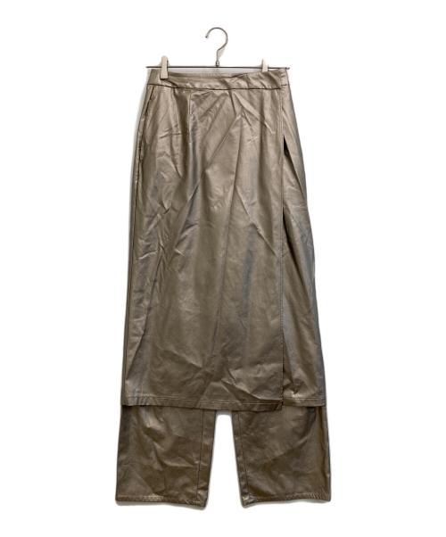 Ameri（アメリ）AMERI (アメリ) UND 2WAY LAYERED PANTS ゴールド サイズ:Mの古着・服飾アイテム