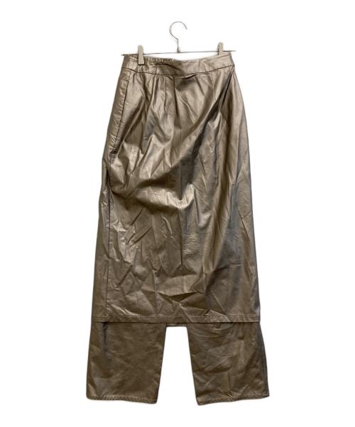 Ameri（アメリ）AMERI (アメリ) UND 2WAY LAYERED PANTS ゴールド サイズ:Mの古着・服飾アイテム