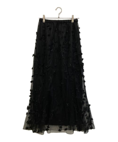 Ameri（アメリ）AMERI (アメリ) シアーロングスカート ブラック サイズ:Mの古着・服飾アイテム