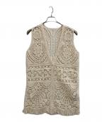 Ameriアメリ）の古着「SHELL MOTIF CROCHET KNIT VEST」｜ホワイト