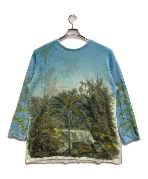 Ameri（アメリ）AMERI (アメリ) VINTAGE ILLUSTRATION PRINT KNIT TOP スカイブルー サイズ:Fの古着・服飾アイテム