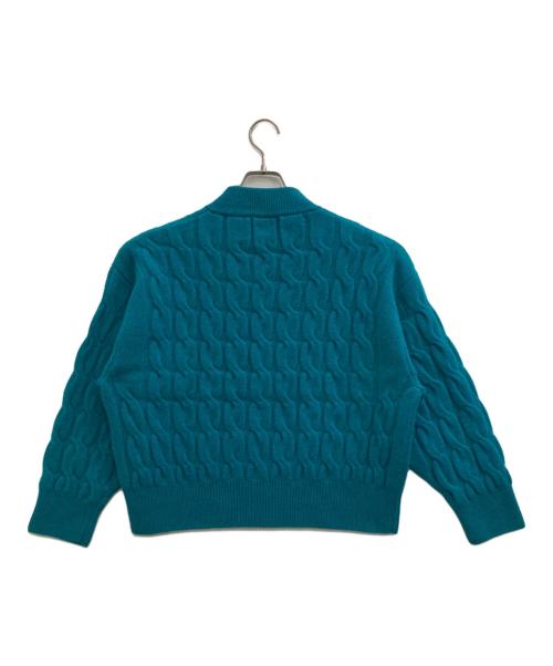 BATONER（バトナ―）BATONER (バトナ―) SUPREME LAMB CABLE MOCK NECK スカイブルー サイズ:2の古着・服飾アイテム