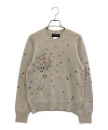 CHANEL（シャネル）の古着「ココマークカシミヤビジューニット」｜ベージュ