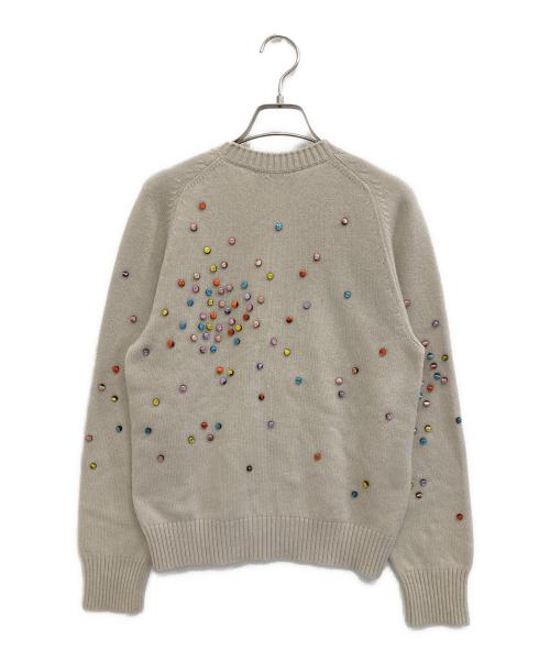 CHANEL（シャネル）CHANEL (シャネル) ココマークカシミヤビジューニット ベージュ サイズ:34の古着・服飾アイテム