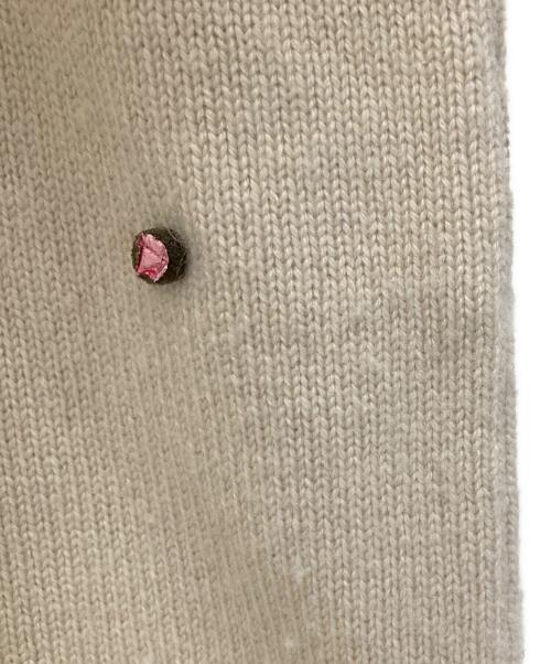 CHANEL（シャネル）CHANEL (シャネル) ココマークカシミヤビジューニット ベージュ サイズ:34の古着・服飾アイテム
