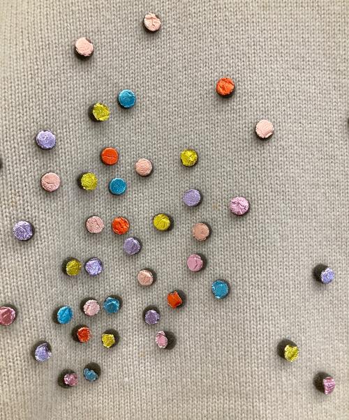 CHANEL（シャネル）CHANEL (シャネル) ココマークカシミヤビジューニット ベージュ サイズ:34の古着・服飾アイテム