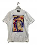 DSQUARED2ディースクエアード）の古着「プリントTシャツ」｜ホワイト