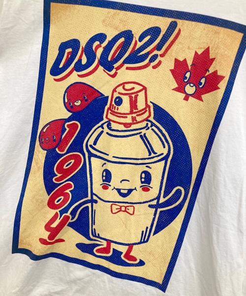 DSQUARED2（ディースクエアード）DSQUARED2 (ディースクエアード) プリントTシャツ ホワイト サイズ:XSの古着・服飾アイテム