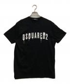 DSQUARED2ディースクエアード）の古着「ロゴプリントTシャツ」｜ブラック
