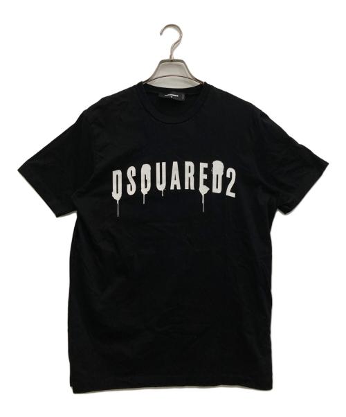 DSQUARED2（ディースクエアード）DSQUARED2 (ディースクエアード) ロゴプリントTシャツ ブラック サイズ:Mの古着・服飾アイテム