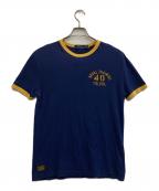 POLO RALPH LAURENポロ・ラルフローレン）の古着「リンガーTシャツ」｜ネイビー