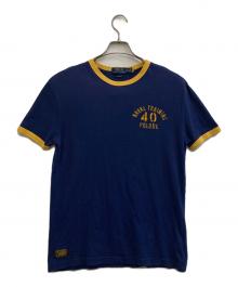 POLO RALPH LAUREN（ポロ・ラルフローレン）の古着「リンガーTシャツ」｜ネイビー