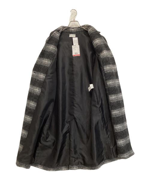 PLST（プラステ）PLST (プラステ) シャギーチェックチェスターコート ブラック サイズ:S 未使用品の古着・服飾アイテム