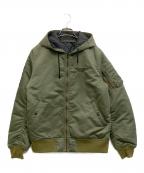 BOUNTY HUNTERバウンティハンター）の古着「フード付き中綿ジャケット」｜グリーン