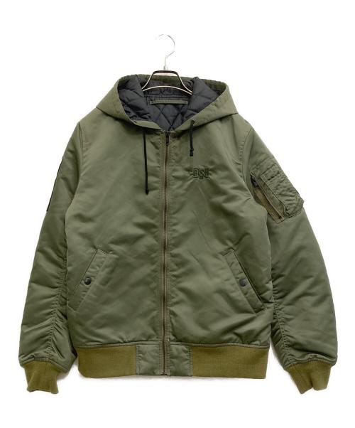 BOUNTY HUNTER（バウンティハンター）BOUNTY HUNTER (バウンティハンター) フード付き中綿ジャケット グリーン サイズ:Lの古着・服飾アイテム