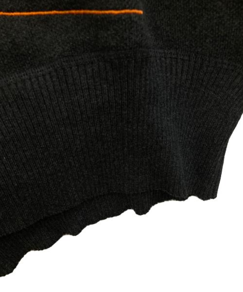 BEAMS HEART（ビームスハート）BEAMS HEART (ビームスハート) スウェットライク ロゴ ニットプルオーバー ネイビー サイズ:-の古着・服飾アイテム