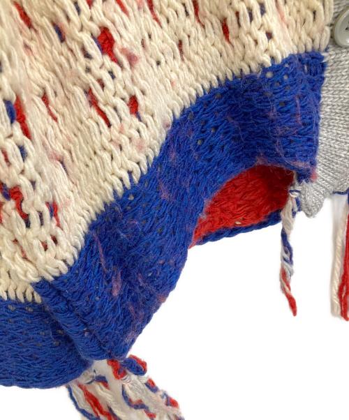 ZARA（ザラ）ZARA (ザラ) フリンジニットカーディガン レッド サイズ:MLの古着・服飾アイテム