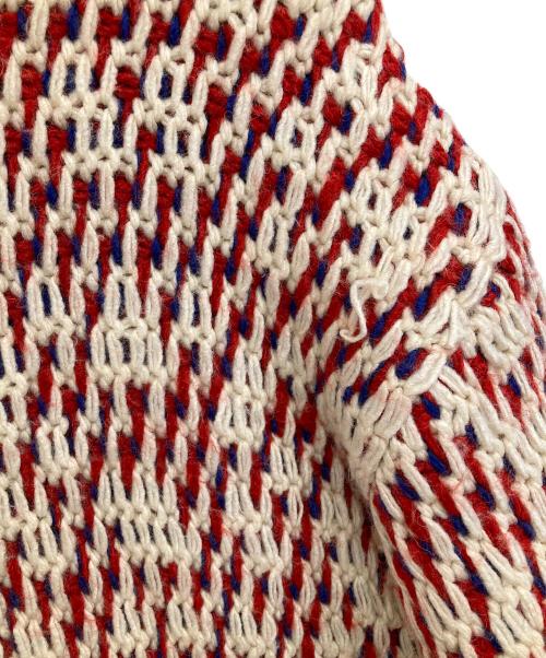 ZARA（ザラ）ZARA (ザラ) フリンジニットカーディガン レッド サイズ:MLの古着・服飾アイテム