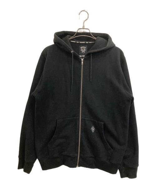 stussy（ステューシー）stussy (ステューシー) NEIGHBORHOOD (ネイバーフッド) ジップパーカー ブラック サイズ:Lの古着・服飾アイテム