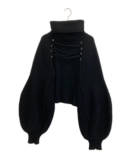 EMPORIO ARMANI（エンポリオアルマーニ）EMPORIO ARMANI (エンポリオアルマーニ) ウールニット ブラック サイズ:44の古着・服飾アイテム