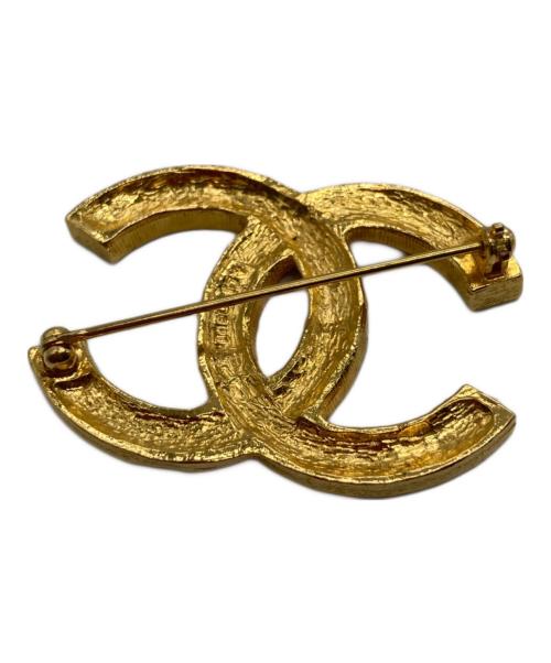 CHANEL（シャネル）CHANEL (シャネル) ラインストーンブローチ ゴールドの古着・服飾アイテム