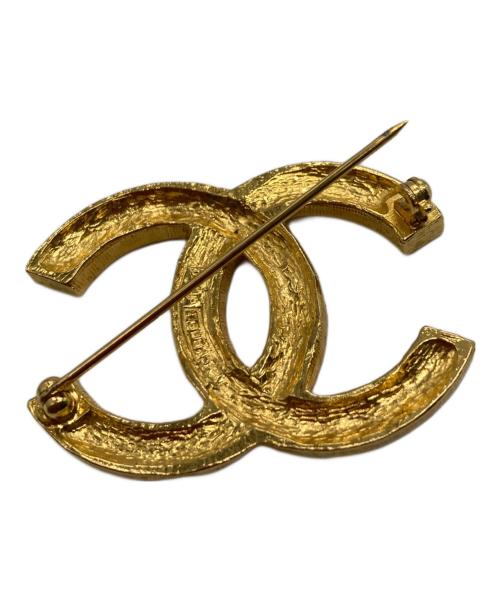 CHANEL（シャネル）CHANEL (シャネル) ラインストーンブローチ ゴールドの古着・服飾アイテム
