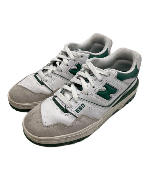 NEW BALANCE（ニューバランス）NEW BALANCE (ニューバランス) スニーカー ホワイト×グリーン サイズ:23.5の古着・服飾アイテム