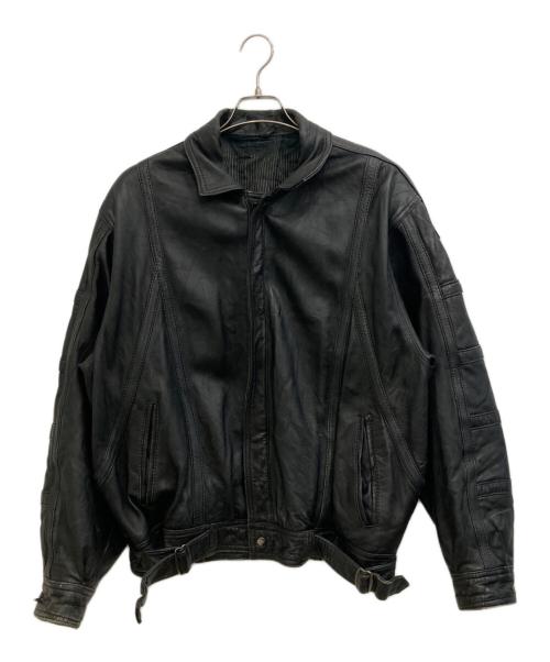 USED（ユーズド）USED (ユーズド) ラムレザージャケット ブラック サイズ:表記無しの古着・服飾アイテム