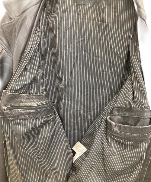 USED（ユーズド）USED (ユーズド) ラムレザージャケット ブラック サイズ:表記無しの古着・服飾アイテム