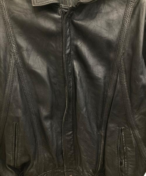 USED（ユーズド）USED (ユーズド) ラムレザージャケット ブラック サイズ:表記無しの古着・服飾アイテム