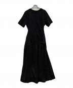 ok.soonオクスン）の古着「ドッキングワンピース」｜ブラック
