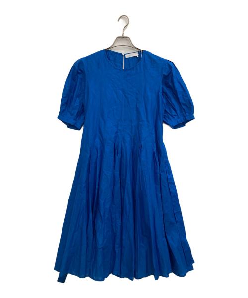 merlette（マーレット）Merlette (マーレット) インド綿フレアワンピース ベルテッド ブルー サイズ:XSの古着・服飾アイテム