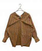 Ujohウジョー）の古着「長袖シャツ」｜ブラウン