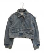 maison raviewメゾンレビュー）の古着「2WAYショートデニムジャケット」｜インディゴ