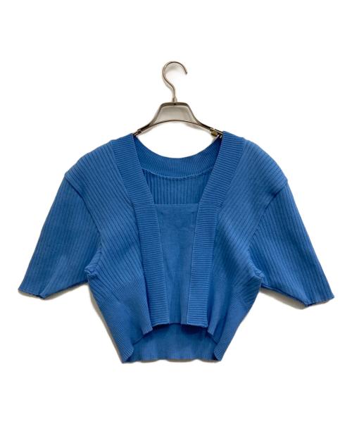 AKIRA NAKA（アキラナカ）AKIRA NAKA (アキラナカ) 半袖ニット スカイブルー サイズ:2の古着・服飾アイテム
