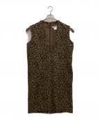 UNION LAUNCHユニオンランチ）の古着「アニマル柄ワンピース」｜ブラウン