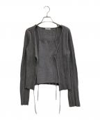 FRAY IDフレイ アイディー）の古着「ベアキャミ&カーデアンサンブル」｜グレー