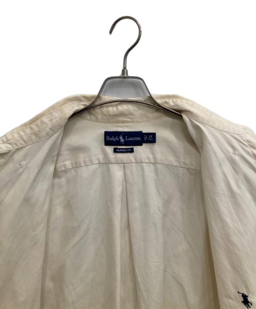 RALPH LAUREN（ラルフローレン）RALPH LAUREN (ラルフローレン) シルクコットンボタンダウンシャツ アイボリー サイズ:LTの古着・服飾アイテム