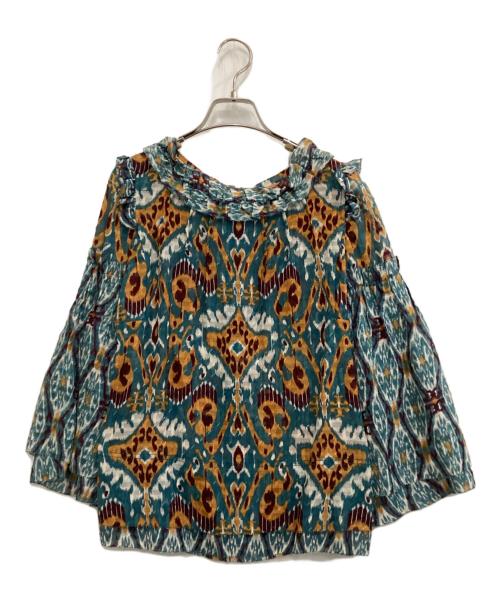 TORY BURCH（トリーバーチ）TORY BURCH (トリーバーチ) シルク混ブラウス ブルー サイズ:2の古着・服飾アイテム