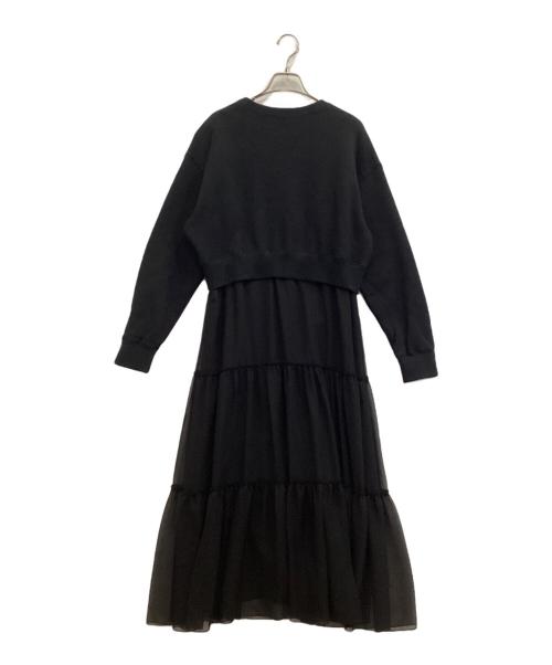 SueUNDERCOVER（スーアンダーカバー）SueUNDERCOVER (スーアンダーカバー) スウェットドッキングワンピース ブラック サイズ:2の古着・服飾アイテム