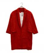 YOKO CHANヨーコチャン）の古着「ウールモヘヤコクーンコート」｜オレンジ