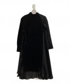 sacaiサカイ）の古着「Wool Knit x Satin Dress」｜ブラック