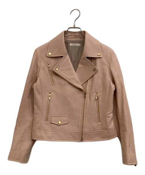 EPOCA（エポカ）EPOCA (エポカ) ライダースジャケット ピンク サイズ:40の古着・服飾アイテム