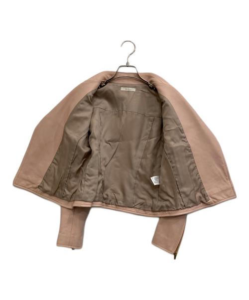 EPOCA（エポカ）EPOCA (エポカ) ライダースジャケット ピンク サイズ:40の古着・服飾アイテム