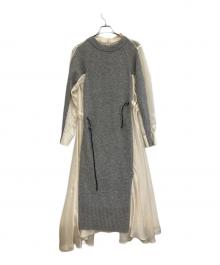 sacai（サカイ）の古着「Wool Knit Dress」｜グレー