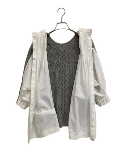 sacai（サカイ）sacai (サカイ) ウールニット グレー サイズ:1の古着・服飾アイテム