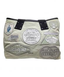 sacai×Gonz（サカイ×ゴンズ）の古着「パッチワークトートバッグ」｜カーキ