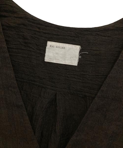 rai・atelier（ライアトリエ）rai・atelier (ライアトリエ) リネンワンピース ブラウン サイズ:-の古着・服飾アイテム